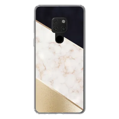 Produktbild von MuchoWow® Handyhülle Schutzhülle Hülle für Huawei P40 Lite Marmor - Gold - Rosa Silikon Softcase Handy Hülle - Handy
