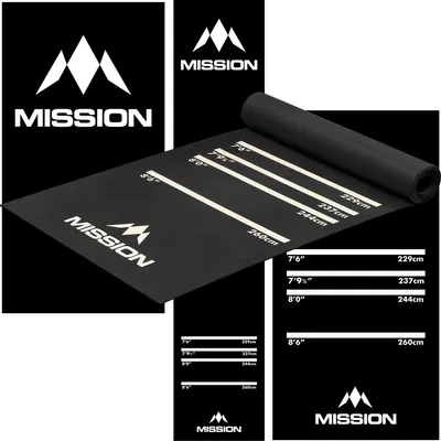 Productafbeelding van Mission Darts Mat, zware rubberen mat, professioneel, 10 kg, kwaliteitsproduct