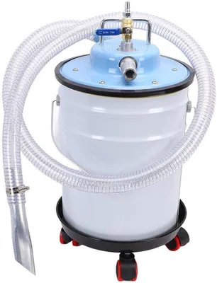Productafbeelding van Ketelstofzuiger Luchtaangedreven - 20 Liter Capaciteit - Nat- En Droogzuiger - Roestvrij Staal - Voor Industriële Toepassingen