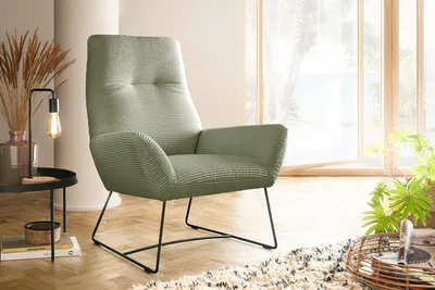 Produktbild von KAWOLA Sessel BISA Cord olivgrün