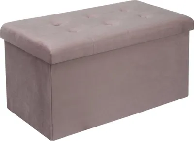 Obrázok produktu pre Moderná úložná lavica – ružová – lavica s úložným priestorom – zamat – s úložným priestorom – 76 x 38 x 38 cm
