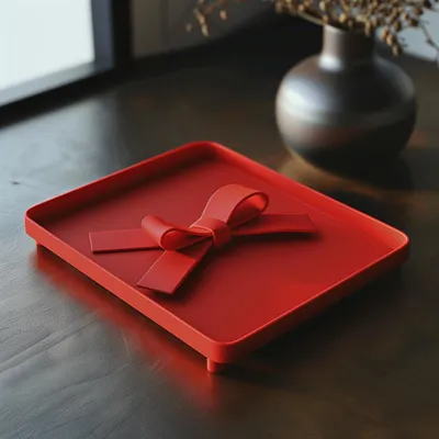 3D-gedruckte Schmuckschale mit Geschenkschleife – Decords, Produktansicht 1