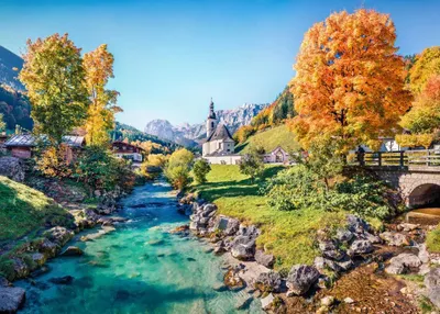 Zdjęcie produktu dla Bluebird Puzzle Ramsau en Automne - 500 elementów kolorowych puzzli do zabawy