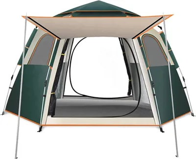 Produktbild von Automatisches Pop-Up-Zelt für 2-4 Personen – Wasserdicht, Winddicht, Abnehmbares Außenzelt für Picknick, Wanderung, Camping