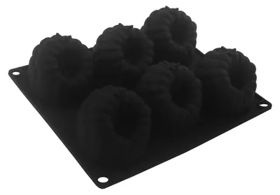 Produktbild von Silikon-Dessertform mit 6 Mulden, Himbeermuster, Schokoladenmousse-Kuchenform, flexible Backform für Süßigkeiten, Gelee, Eiswürfelform B