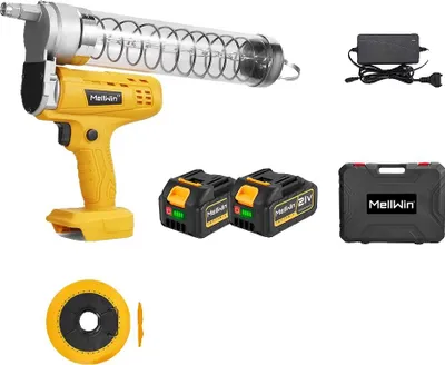 Obrázok produktu pre Elektrická mazacia pištoľ, vysokotlaková, bezdrôtová, sada 2 batérií