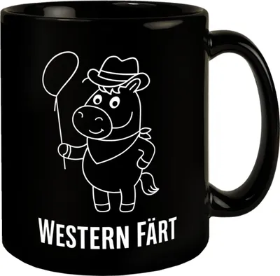 Produktbild von Pferd Cowboy Cartoon Western Färt Kaffeebecher