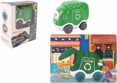 Produktbild von Auto puzzle Przygoda drogowa śmieciarka