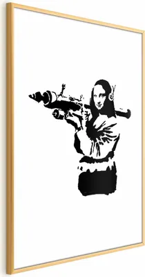 Produktbild von Posterpapier Poster - Banksy Mona Lisa with Rocket Launcher 40x60 cm Streetart h-C-0149-ao-a