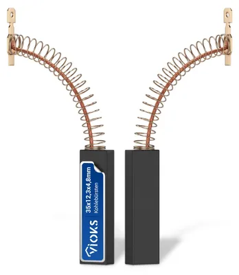 Produktbild von 2x Kohlen passend wie BOSCH 00154740 4,8mm AMP Kohlebürsten für Waschmaschine