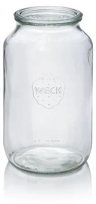 Image de 4x Weck pot verre cylindrique avec couvercle Cylinder shape 3 l