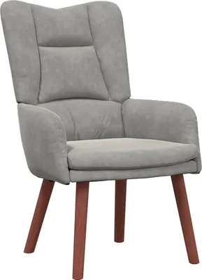 Zdjęcie produktu dla vidaXL fotel jasnoszary 63 x 67 x 94 cm aksamit