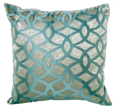 Polyester Kissen 45x10x45 cm blau mit Reißverschluss