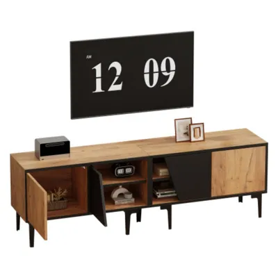 Produktbild von TV-Schrank für das Wohnzimmer mit 4 Fächern,lowboards Wohnzimmerschrank im minimalistischen Design,für 65-Zoll-Fernseher