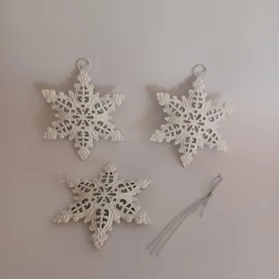 Produktbild von DECOLED Metallflocken, 3 Stück, 10 x 7,7 cm, weiß