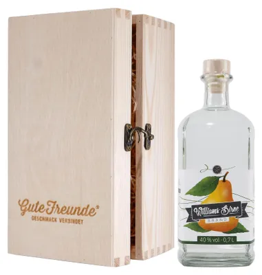 Produktbild von Renchtäler Williams-Birne Brand mit Geschenk-Holzkiste