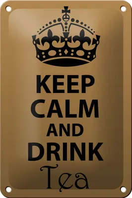 Produktbild von Blechschild Spruch 12x18cm Keep Calm and drink tea