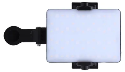 Produktbild von Tragbare LED-RGB-Selfie-Leuchten mit Klemme für Vorder- und Rückseite für Smartphones, Tablets und Laptops