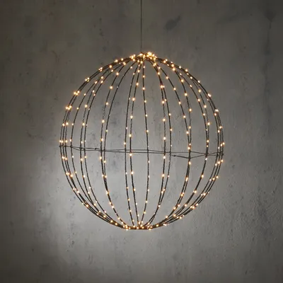 Image de Luca Lighting Guirlande de Noël Bal LED - 50x50x50 cm - Fer - Blanc