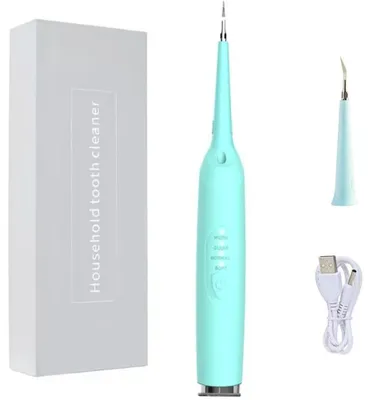 Produktbild von Zahnpflegegerät, Ultraschall-Zahnstein- und Plaqueentferner, tragbar, mit 3 Betriebsmodi, IPX6, 200mAh, Blau