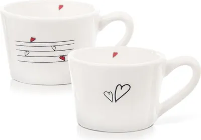 Zdjęcie produktu dla Kubki ceramiczne SERCE 210 ml 2 szt.