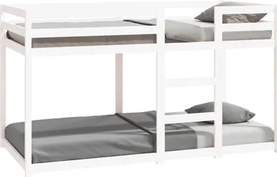 Image de vidaXL Lit superposé blanc 90x190 cm pin massif