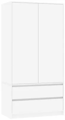 Obrázek produktu pro Skříň šatna 90 cm 2 dveře 2 zásuvky FRAMIRE B-9TIP bílá