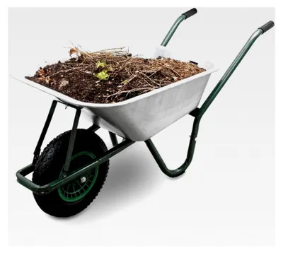 Produktbild von Schubkarre 100L mit Luftreifen und nadelgelagerter Achse bis 250 kg