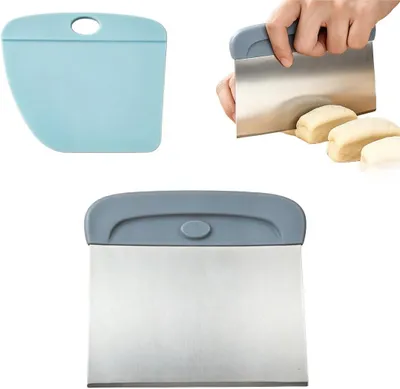 Immagine prodotto di Set di spatola e coltello per impasto, composto da 2 pezzi, in acciaio inossidabile e plastica, per la cucina