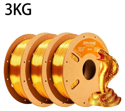 Obrázok produktu pre Seidený PLA filament – vlákno pre 3D tlač – 1,75 mm – cievka 3 kg – vysoký lesk – presnosť ±0,03 mm – farba: tekuté zlato