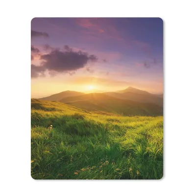 Produktbild von MuchoWow® Mauspad Mousepad Berge - Sonne - Natur 30x40 cm - Mousepads - Maus Mat - Pad - Mausunterlage - Mausmatten
