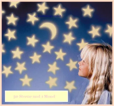 Produktbild von 50 Leuchtsterne + 1 Mond Dekoration Kinderzimmer Leuchtaufkleber Sticker Wandtattoo Glow in the Dark nachtleuchtend