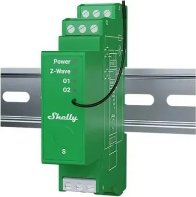 Immagine prodotto di Shelly Wave Pro Dimmer 2PM – Z-Wave lighting dimmer, 2 channels, wireless for LED and halogen, DIN rail mounting