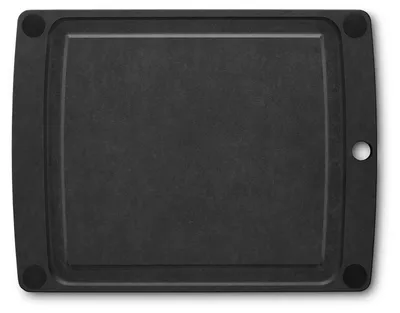 Produktbild von Schneidebrett, All-in-One, M 36,8 x 28,5 x 0,6 cm, Saftrille, messerschonend, rutschfest, spülmaschinenfest, schwarz