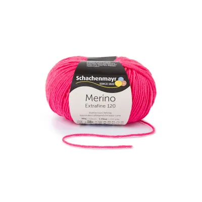Image de Schachenmayr Merino Extrafine 120, 50 g Azalee Fils à tricoter à la main