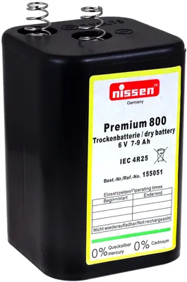 Produktbild von Nissen 4R25 6V-Blockbatterie Premium 800