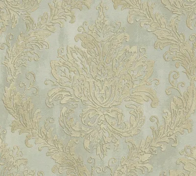 Produktbild von Tapete mit Barockmuster Mint Gold - Glänzende Damast-Tapete - Vliestapete AS-Creation (KG-174710)