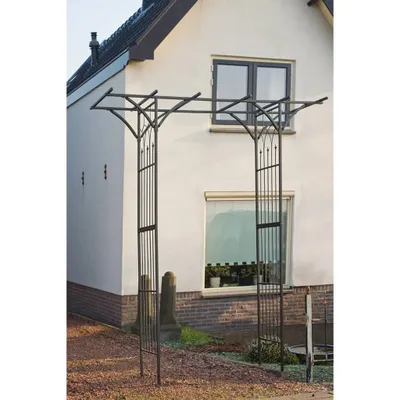 Produktbild von Nature Gartenbogen Metall 114x66x232 cm Schwarz