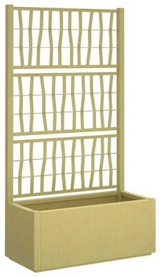 Zdjęcie produktu dla vidaXL Donica ogrodowa z kratką Zielona 80 x 36 x 140 cm PP