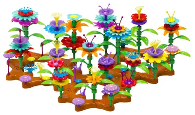 Produktbild von DIY Blumen Bausteine Set 148 Teile Bunter Garten