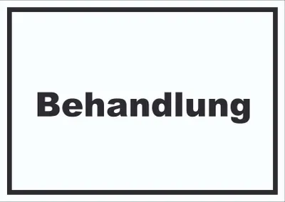 Produktbild von Behandlung Schild mit Text Behandlungsraum waagerecht A4 (210x297mm)