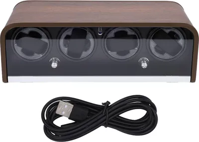 Produktbild von Uhrenbeweger für 4 mechanische Uhren, 5 Modi, leise, automatische Anzeige, Aufbewahrungsbox mit LED-Licht, Zuhause
