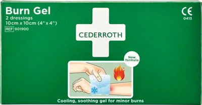 Zdjęcie produktu dla CEDERROTH 901900 : kompres żelowy na oparzenia CEDERROTH, 100x100 mm