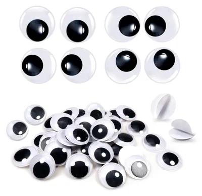Produktbild von Selbstklebende Wackelaugen 30 mm - 40 Stück - Für Scrapbooking und Kunsthandwerk