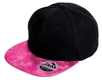 Produktbild von Result Headwear - "Bronx" Snapback Mütze LT2468 (Einheitsgröße) (Schwarz/Pink)