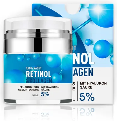 Produktbild von Retinol Creme Anti-Falten Anti-Aging mit Hyaluronsäure Kollagen Aloe Vera