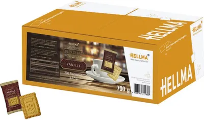 Image de HELLMA Biscuits nobles à la vanille, emballés individuellement, en carton