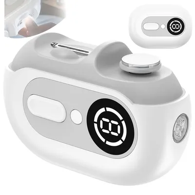 Produktbild von Elektrischer Nagelknipser, automatischer 4-in-1-Nagelschneider und polierer mit LED-Licht,mit Geschwindigkeitsstufen für Babys,Erwachsene und Senioren