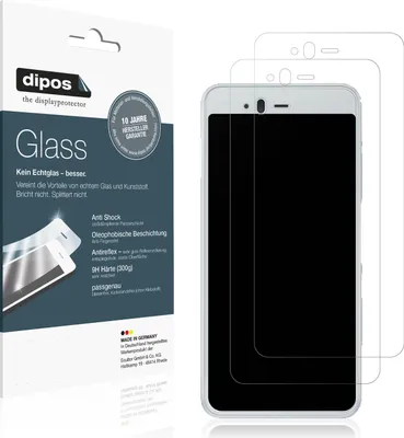 Produktbild von 2x Schutzfolie für Fujitsu Arrows Be F-04K matt - Anti-Shock 9H Folie dipos Glass Kunststoffglas