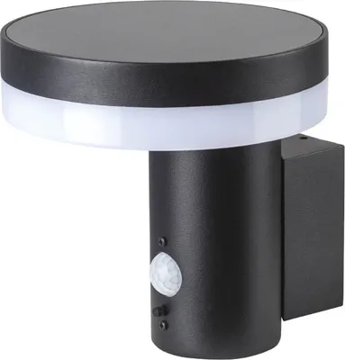 Image de Applique solaire LED avec détecteur de mouvement LED Solaria 3 5,5 W NB noir 5,5 W Blanc neutre 350 lm métal dim. : 16,2 x 15,5 x 15,5 cm IP44 Kobi